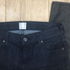 Rich & Skinny | Faux Leather Trimmed Skinny Jeans